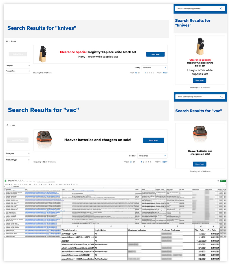 Spreadsheet Driven Contextual Ads