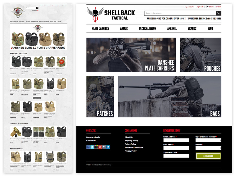 Shellback Tactical Website Redesign