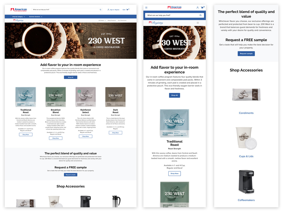 230 West Coffee Launch Landing Page